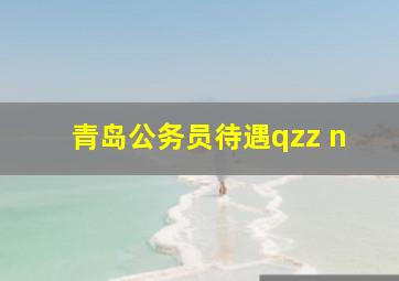 青岛公务员待遇qzz n